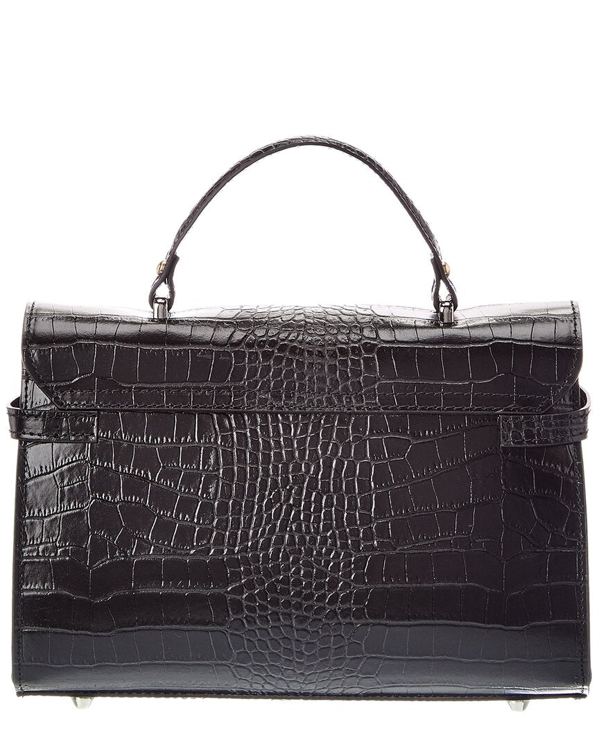 Italian Leather Italian Leather Lea Leather Top Handle Bag