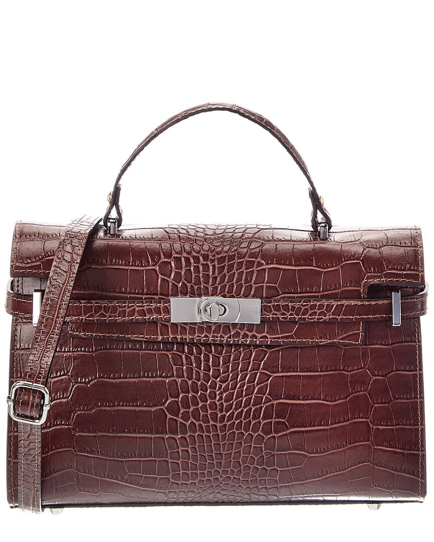 Italian Leather Italian Leather Lea Leather Top Handle Bag