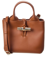 Longchamp Le Roseau Leather Mini Satchel