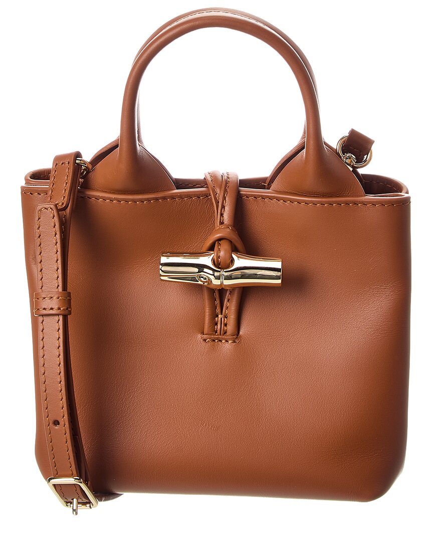 Longchamp Le Roseau Leather Mini Satchel