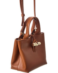 Longchamp Le Roseau Leather Mini Satchel