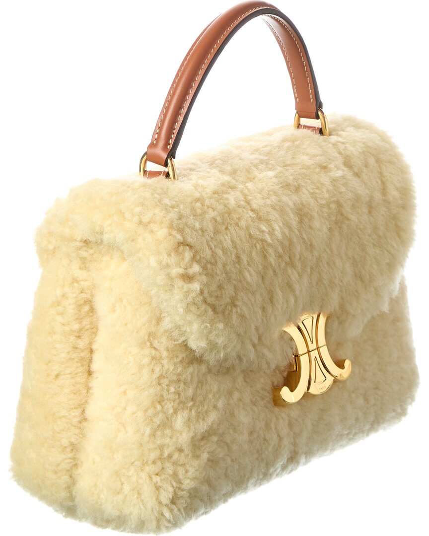 CELINE Celine Teen Shearling Shoulder Bag