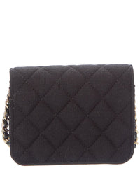 Chanel Chanel Black Quilted Fabric Mini Chain Bag (Authentic Pre-Loved)