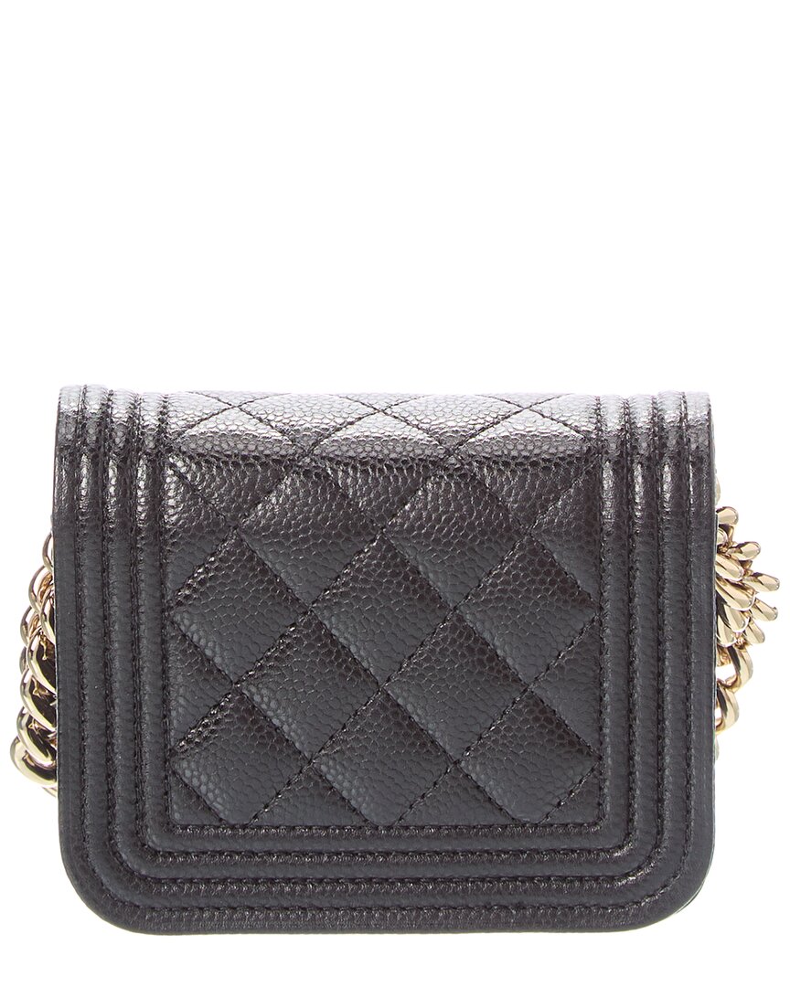 Chanel Chanel Black Quilted Leather Boy Golden Crosshair Shoulder Bag (Authentic Pre-