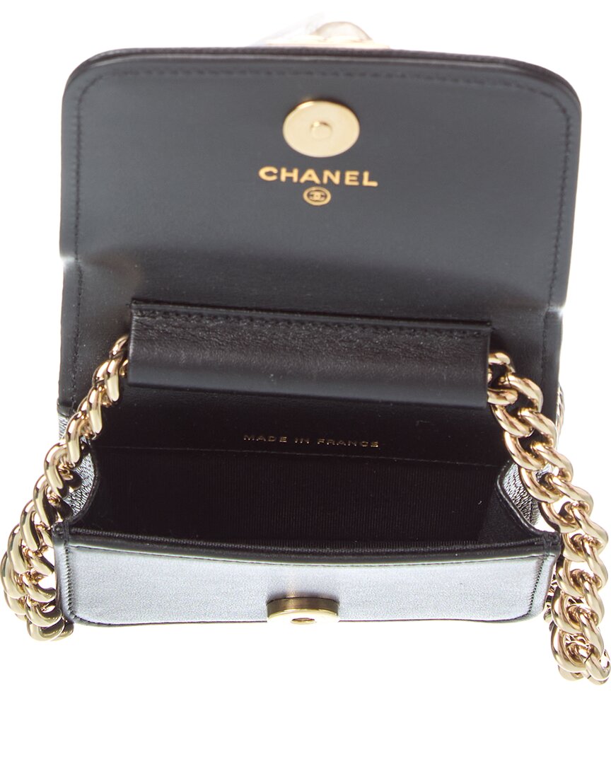 Chanel Chanel Black Quilted Leather Boy Golden Crosshair Shoulder Bag (Authentic Pre-