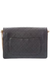 Chanel Chanel Black Quilted Leather Chain Shoulder Bag (Authentic Pre-Loved)
