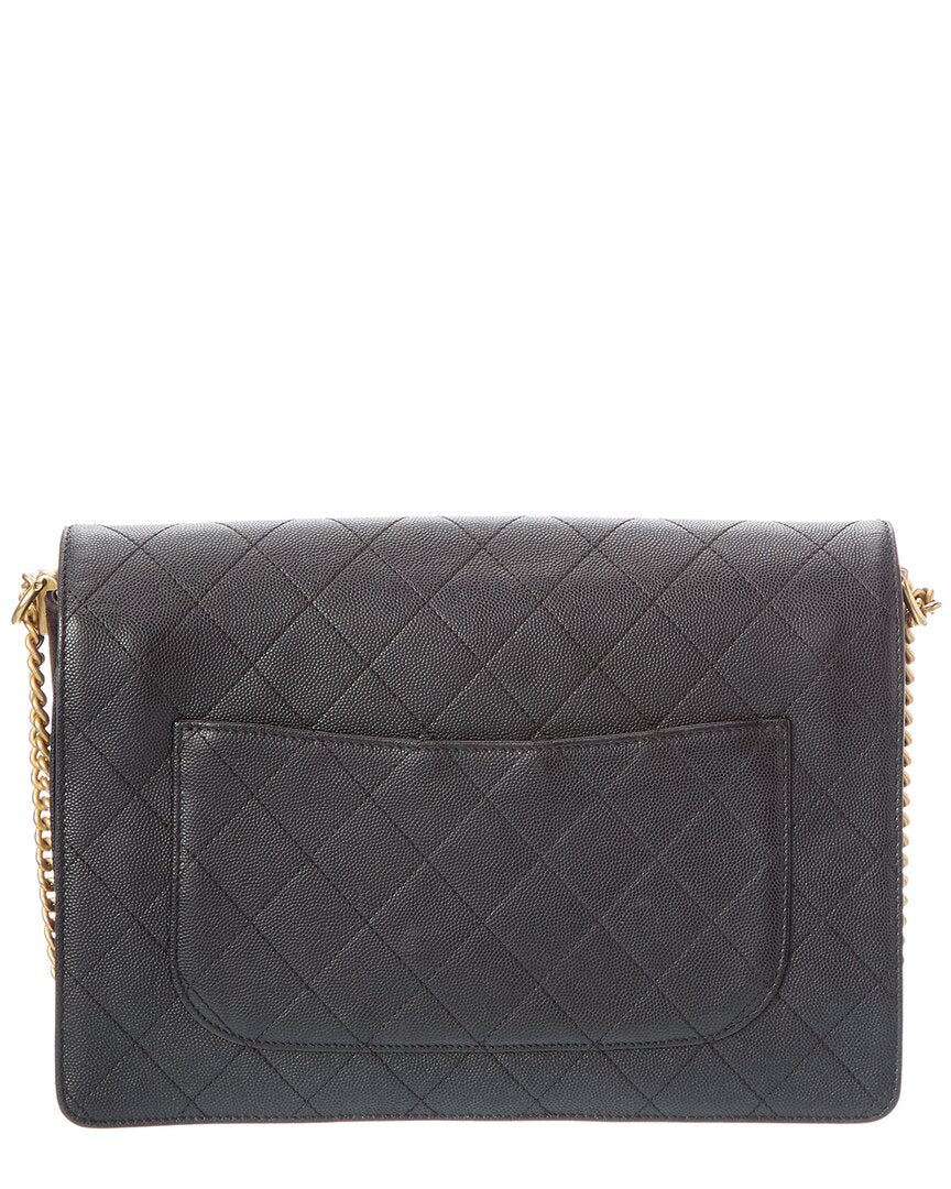 Chanel Chanel Black Quilted Leather Chain Shoulder Bag (Authentic Pre-Loved)