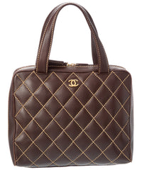 Chanel Chanel Brown Quilted Leather Wild Stitch Handbag (Authentic Pre-Loved)