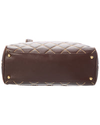 Chanel Chanel Brown Quilted Leather Wild Stitch Handbag (Authentic Pre-Loved)