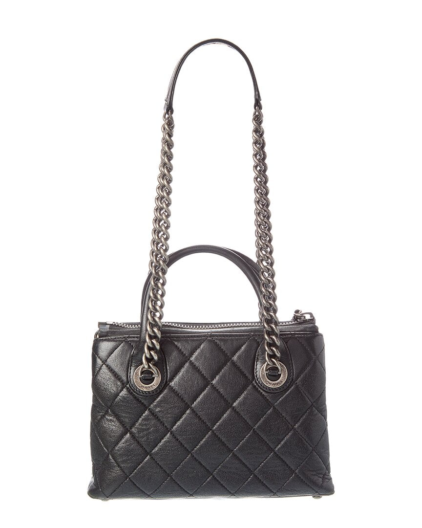 Chanel Chanel Black Quilted Leather Matelasse Chain Shoulder Bag (Authentic Pre-