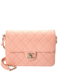 Chanel Chanel Pink Quilted Leather Matelasse Shoulder Bag (Authentic Pre-Loved)