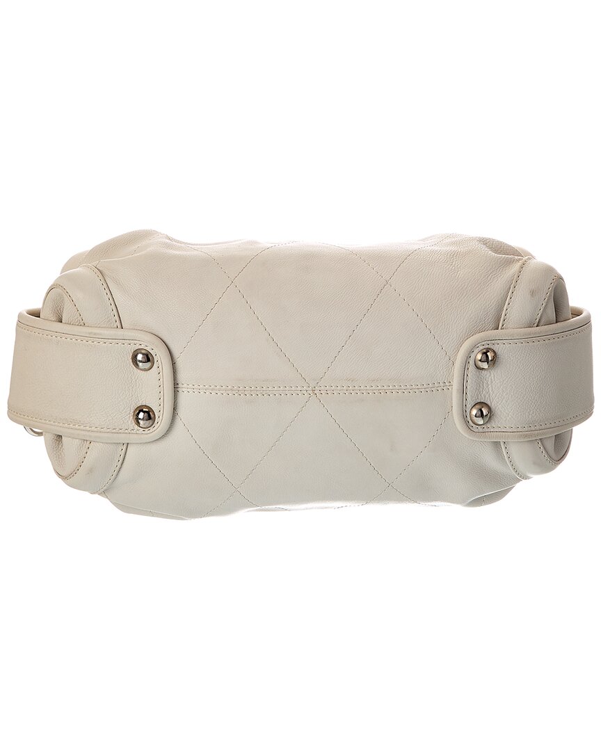 Chanel Chanel White Quilted Leather Ginpaku Bag (Authentic Pre-Loved)