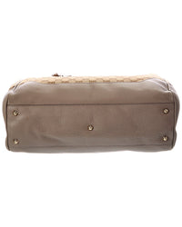 Gucci Pre-Owned Gucci Brown Gg Canvas & Leather Diana Bamboo Handle Handmade Bag (Authentic