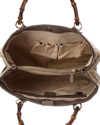Gucci Pre-Owned Gucci Brown Gg Canvas & Leather Diana Bamboo Handle Handmade Bag (Authentic