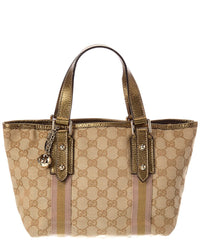 Gucci Gucci Beige Canvas Small Jolicoeur Tote (Authentic Pre-Loved)