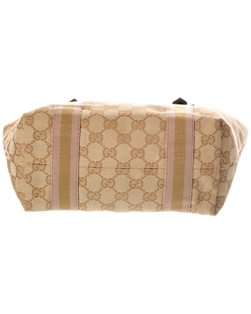 Gucci Gucci Beige Canvas Small Jolicoeur Tote (Authentic Pre-Loved)