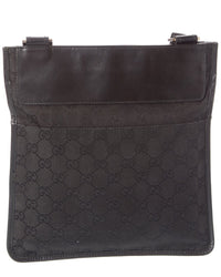 Gucci Gucci Black Gg Denim Flat Messenger 27639 (Authentic Pre-Loved)