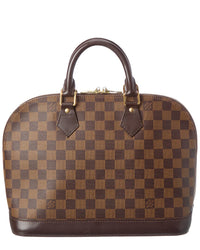 Pre-Owned Louis Vuitton Brown Damier Ebene Coated Canvas Alma Pm (Authentic Pre-Loved)