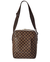 Louis Vuitton Louis Vuitton Brown Damier Ebene Coated Canvas Olav Mm (Authentic Pre-Loved)