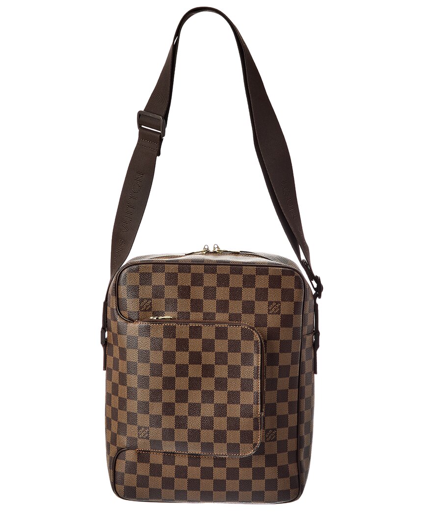 Louis Vuitton Louis Vuitton Brown Damier Ebene Coated Canvas Olav Mm (Authentic Pre-Loved)