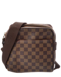 Louis Vuitton Louis Vuitton Brown Damier Ebene Coated Canvas Olav Pm (Authentic Pre-Loved)