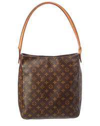Louis Vuitton Pre-Owned Louis Vuitton Brown Monogram Coated Canvas Looping Gm (Authentic Pre-Loved)
