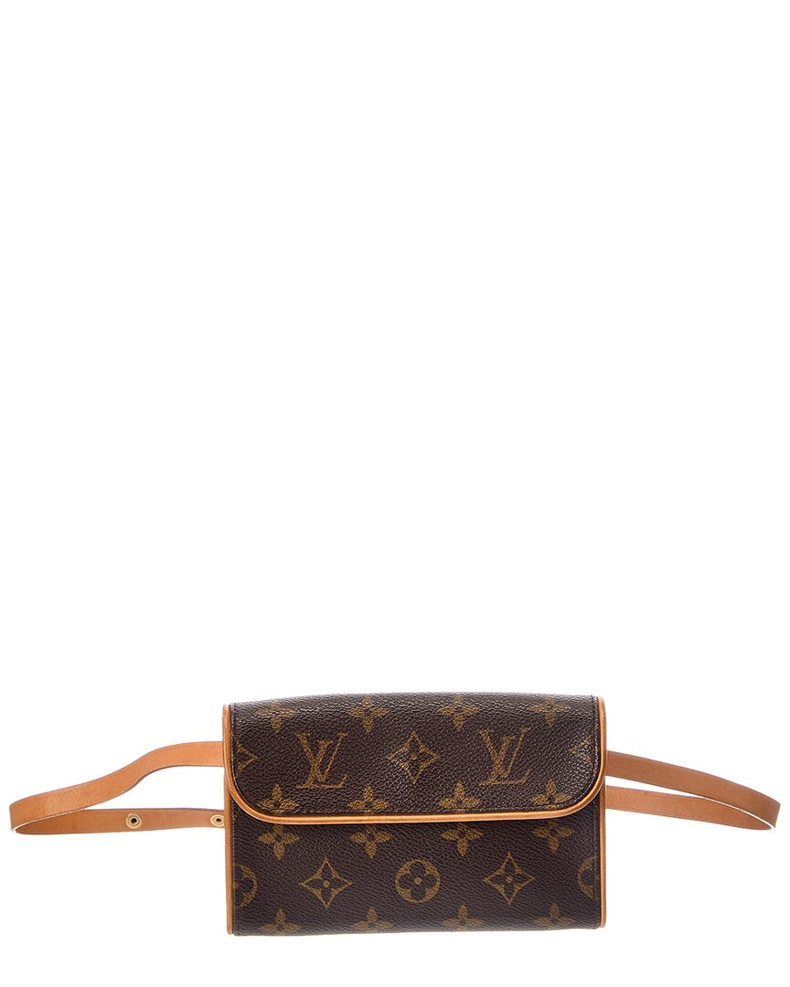 Louis Vuitton Louis Vuitton Brown Monogram Coated Canvas Pochette Florentine (Authentic
