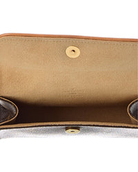 Louis Vuitton Louis Vuitton Brown Monogram Coated Canvas Pochette Florentine (Authentic