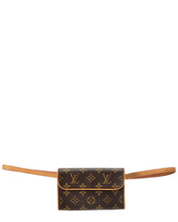 Louis Vuitton Louis Vuitton Brown Monogram Coated Canvas Pochette Florentine (Authentic Pre-