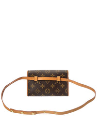 Louis Vuitton Louis Vuitton Brown Monogram Coated Canvas Pochette Florentine (Authentic Pre-