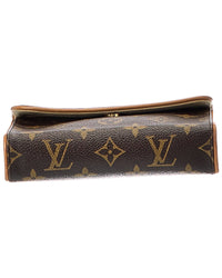 Louis Vuitton Louis Vuitton Brown Monogram Coated Canvas Pochette Florentine (Authentic Pre-
