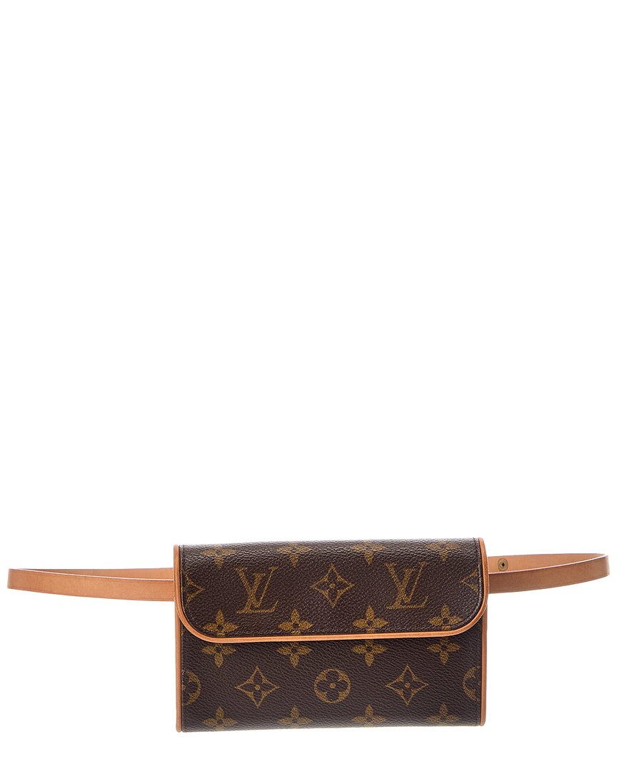 Louis Vuitton Louis Vuitton Brown Monogram Coated Canvas Pochette Florentine (Authentic