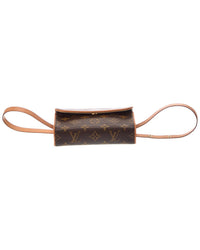 Louis Vuitton Louis Vuitton Brown Monogram Coated Canvas Pochette Florentine (Authentic
