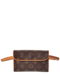 Louis Vuitton Louis Vuitton Brown Monogram Coated Canvas Pochette Florentine Xs Belt