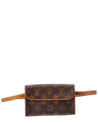 Louis Vuitton Louis Vuitton Brown Monogram Coated Canvas Pochette Florentine Xs Belt