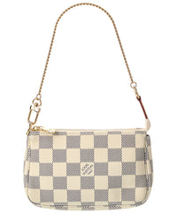 Louis Vuitton Louis Vuitton White Damier Azur Coated Canvas Mini Pochette Accessoires