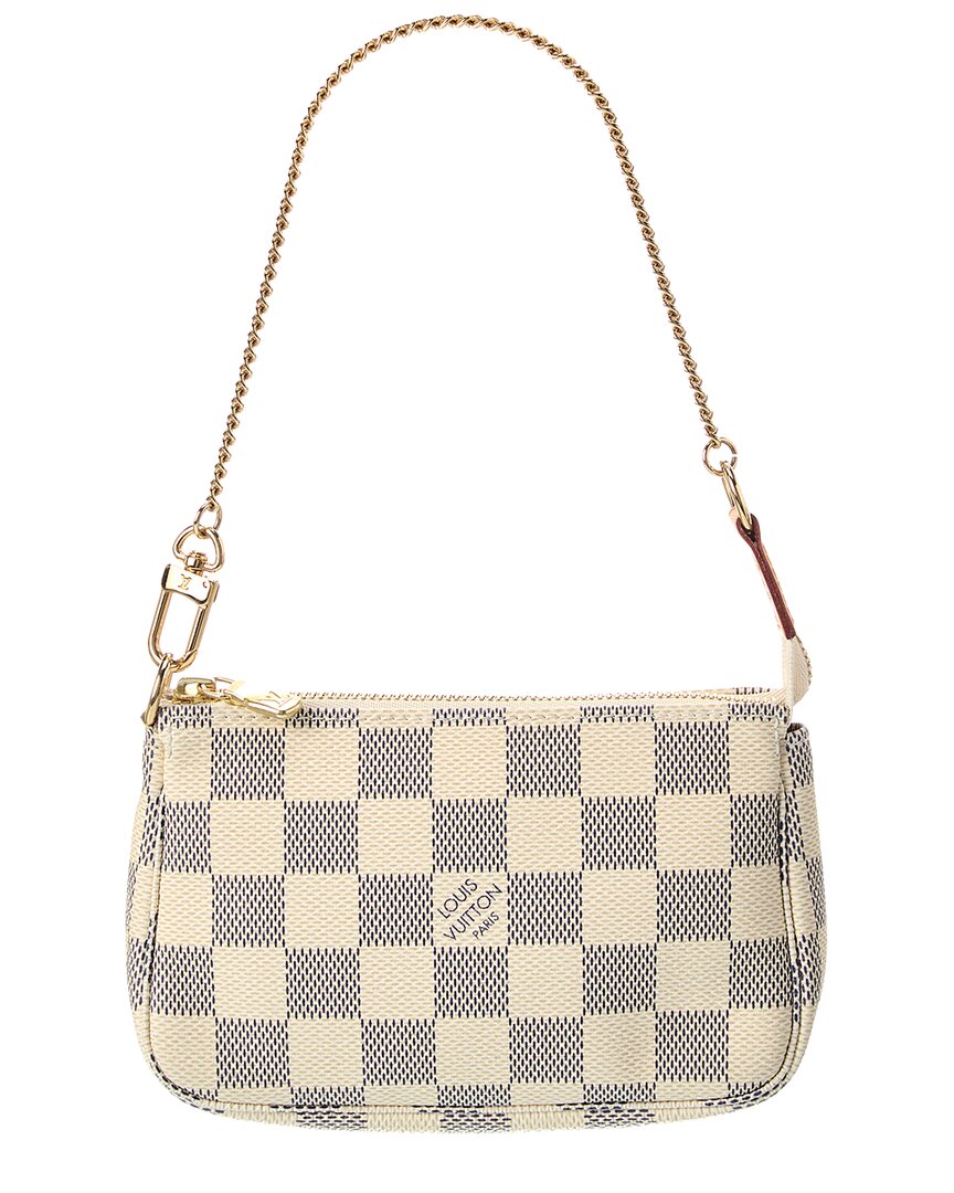 Louis Vuitton Louis Vuitton White Damier Azur Coated Canvas Mini Pochette Accessoires