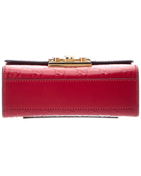 Gucci Gucci Red Guccissima & Leather Padlock Shoulder Bag (Authentic Pre-Loved)