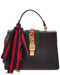 Gucci Gucci Black Calf Leather Sylvie Top Handle (Authentic Pre-Loved)