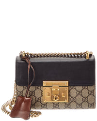 Gucci Gucci Neutral Coated Canvas & Leather Small Padlock (Authentic Pre-Loved)