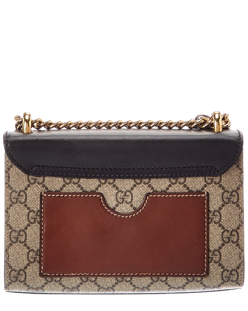 Gucci Gucci Neutral Coated Canvas & Leather Small Padlock (Authentic Pre-Loved)