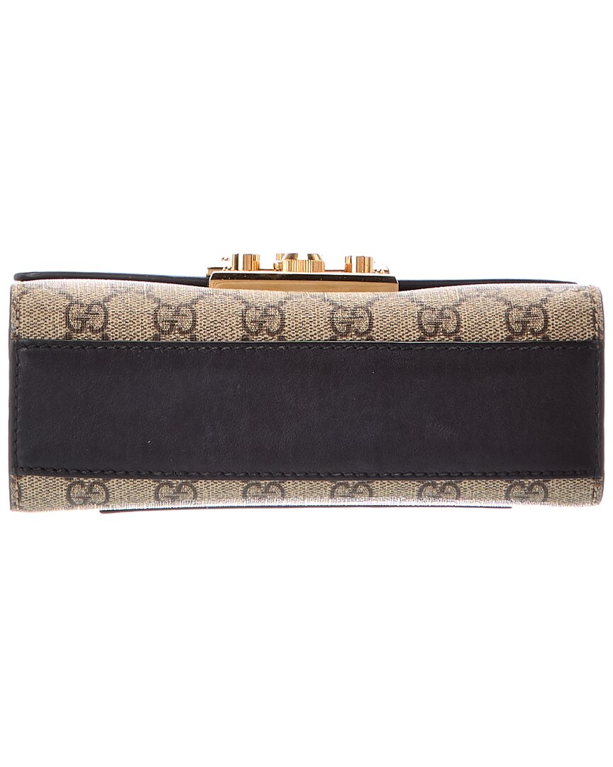 Gucci Gucci Neutral Coated Canvas & Leather Small Padlock (Authentic Pre-Loved)