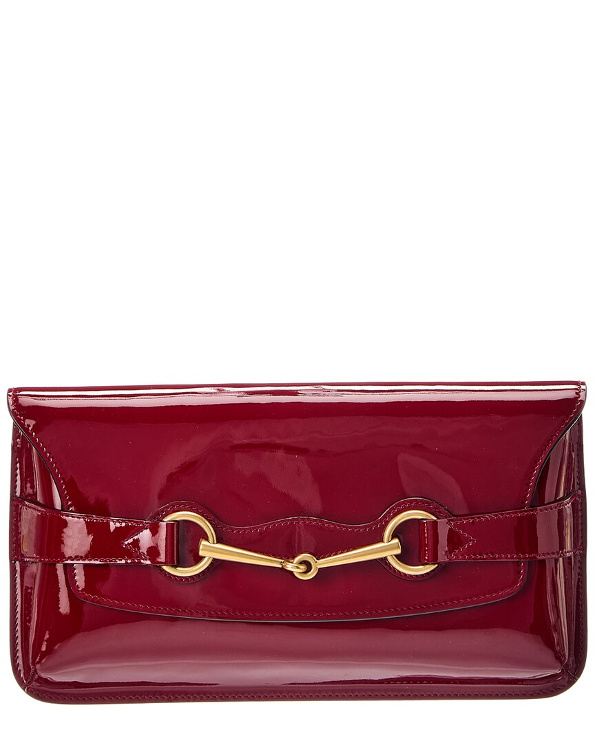 Gucci Gucci Red Patent Leather Bright Bit Clutch (Authentic Pre-Loved)