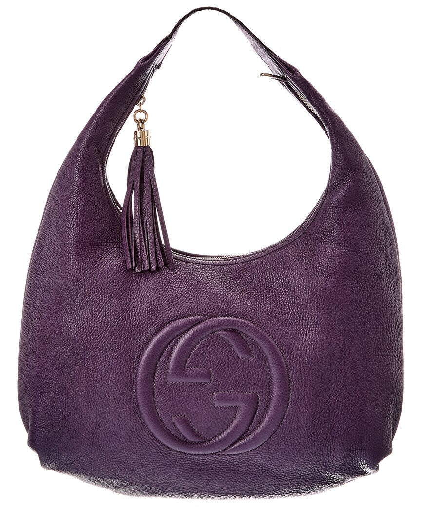 Gucci Gucci Purple Pebbled Calf Soho Bag (Authentic Pre-Loved)