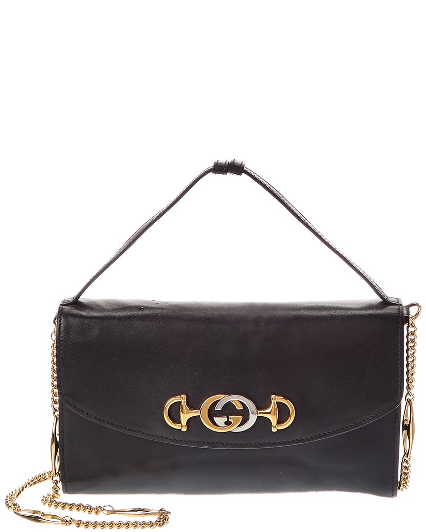 Gucci Gucci Black Calf Leather Zumi Top Handle (Authentic Pre-Loved)