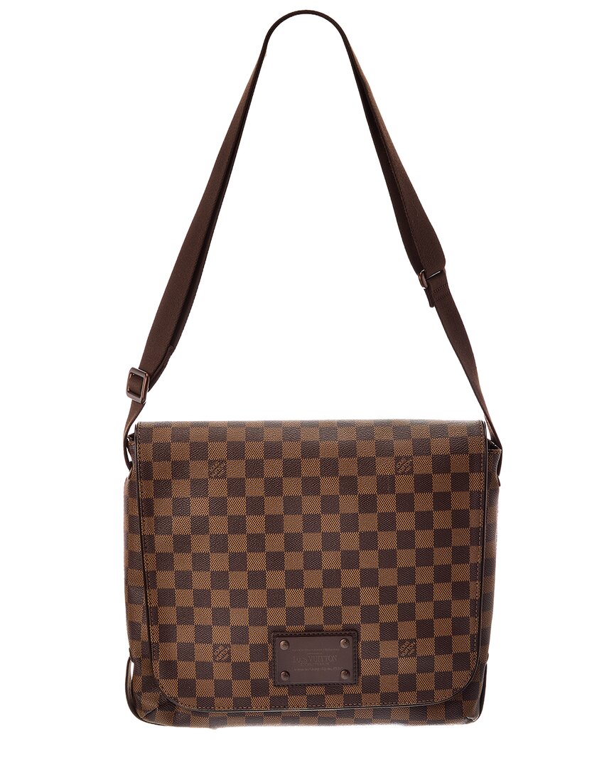 Louis Vuitton Louis Vuitton Brown Damier Ebene Canvas Brooklyn Mm (Authentic Pre-Loved)