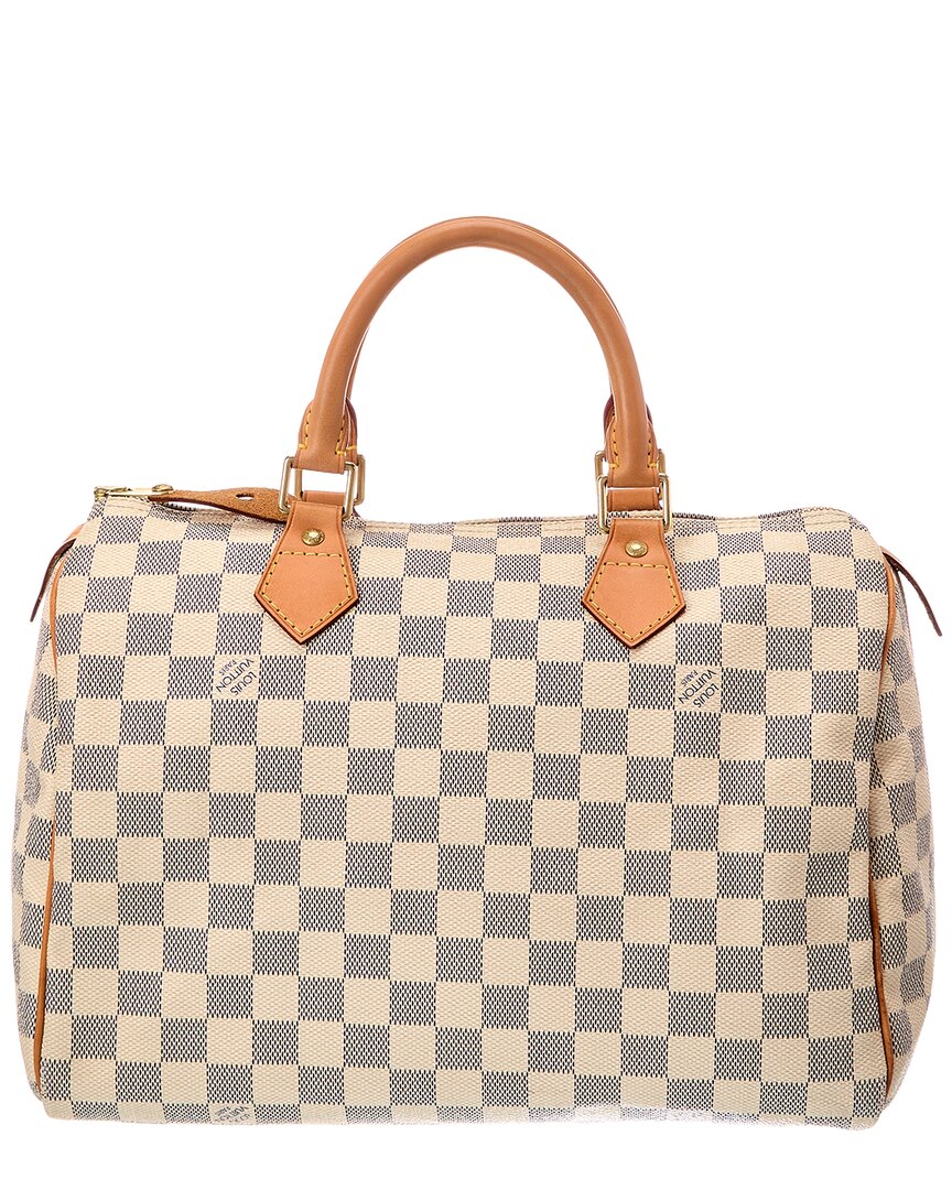 Louis Vuitton Louis Vuitton White Damier Azur Canvas Speedy 35 (Authentic Pre-Loved)