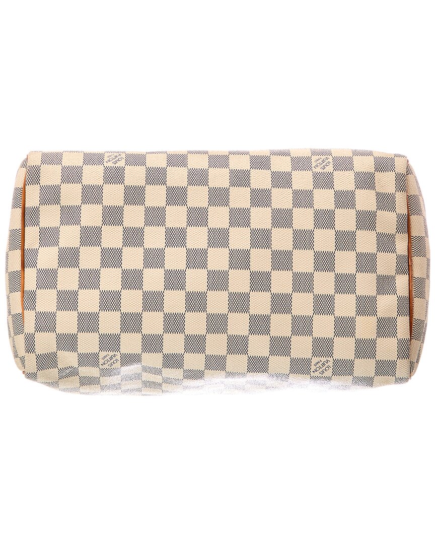 Louis Vuitton Louis Vuitton White Damier Azur Canvas Speedy 35 (Authentic Pre-Loved)