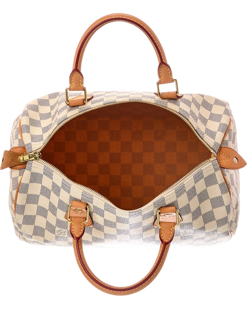 Louis Vuitton Louis Vuitton White Damier Azur Canvas Speedy 35 (Authentic Pre-Loved)