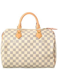 Louis Vuitton Louis Vuitton White Damier Azur Canvas Speedy 30 (Authentic Pre-Loved)